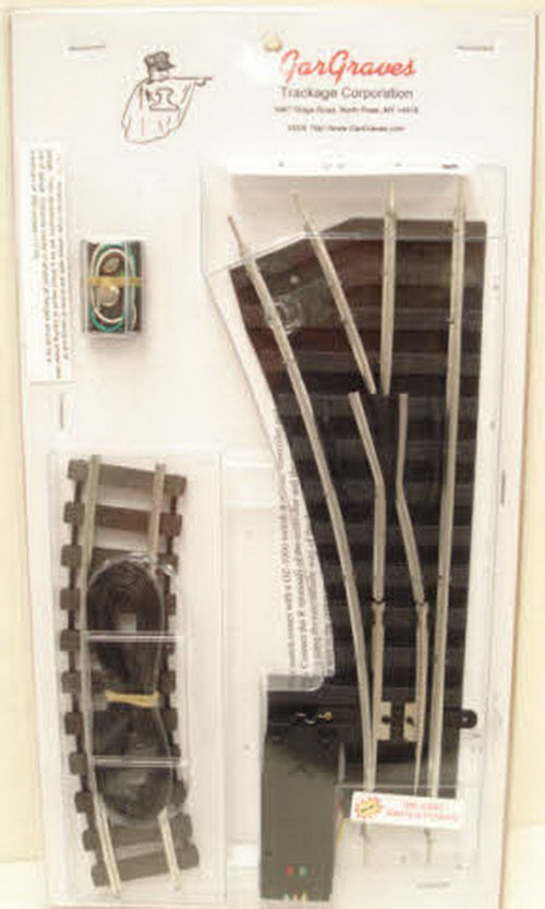 Gargraves 404-RC S 42" Diameter Tinplate Left Hand Remote Switch Turnout