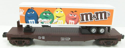 MTH 30-76278 M&Ms Flat Car w/ Trailer