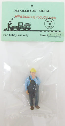 Kramer P52 O-Scale Warehouse Man in Hardhat Figure