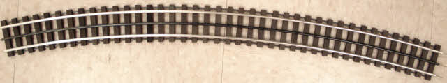Gargraves WT-96-101 3 Rail Phantom Tinplate 96" Curve Wood Tie Sectional Track