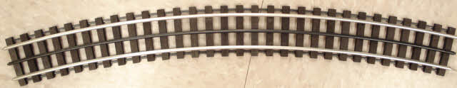 Gargraves WT-72-101 O 3 Rail Phantom Tinplate 72" Curve Wood Tie Sectional Track