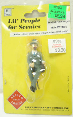 Aristo-Craft ART60012 G Scale Seated Male Passenger Figure