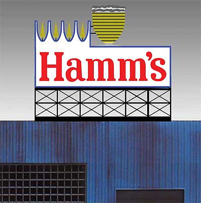 Miller Engineering 443452 HO/N Hamm's Beer Small Animated Neon Billboard