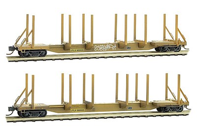 Micro-Trains 11544040 N JTLX Evans 65' 100-Ton Log Car (Set of 2)