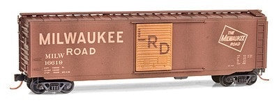 Micro-Trains 03144380 N Milwaukee Road Weathered 50' Single Door Boxcar #16619