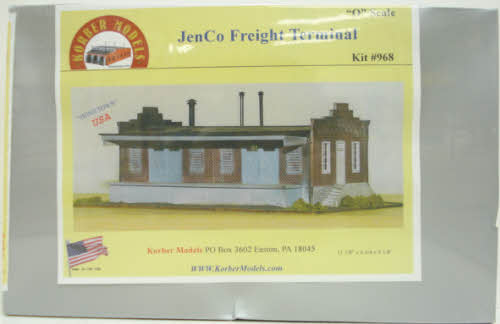 Korber 968 O JenCo Freight Terminal 11-1/8"L x 6-3/4"W x 9-1/8"H Building Kit