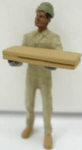 Arttista 1368 O Man Carrying Shingles Pewter Figure