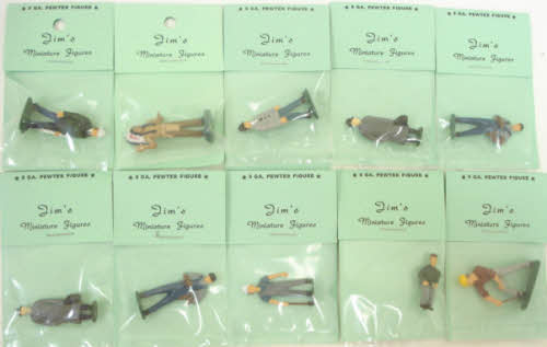 O Scale 10 Pewter Hand Painted Figures for Train Layout