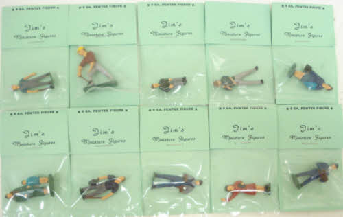 O Scale 10 Pewter Hand Painted Figures for Train Layout