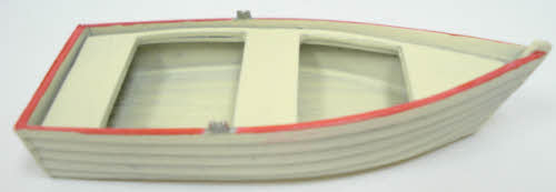 Arttista 1190 O & O27 Gauge Small Wood Rowboat Hand Painted Pewter