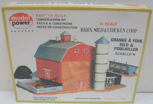 Model Power 1517 N Scale Barn, Silo & Chicken Coop Building Kit