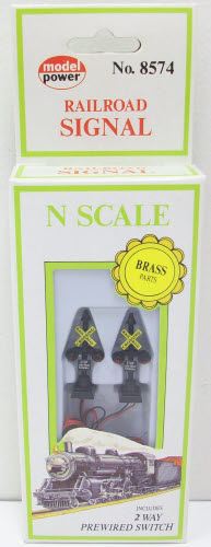 Model Power 8574 N Scale Crossing Signal Prewired Switch Brass Parts (Box of 2)