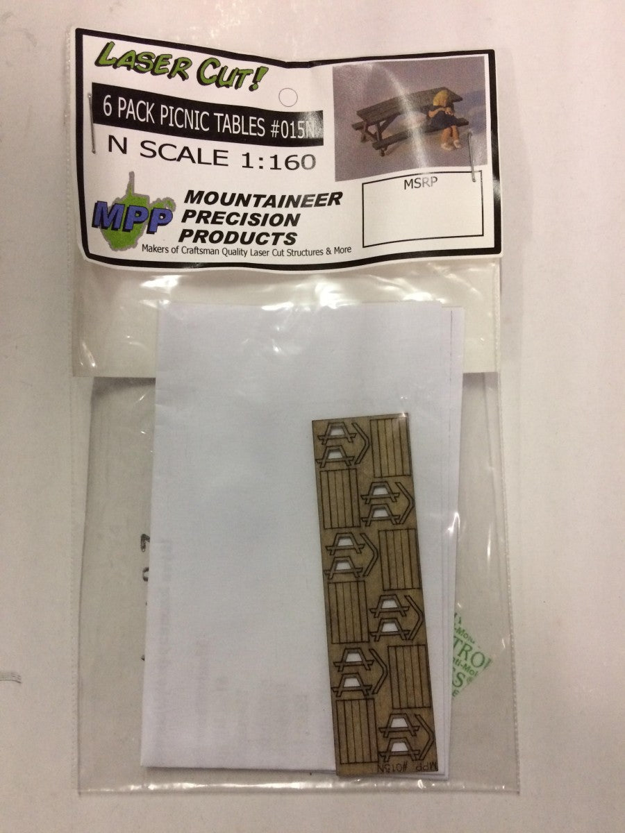 Mountaineer Precision Products 015 N Laser Cut Picnic Table Kit (6 Pack)