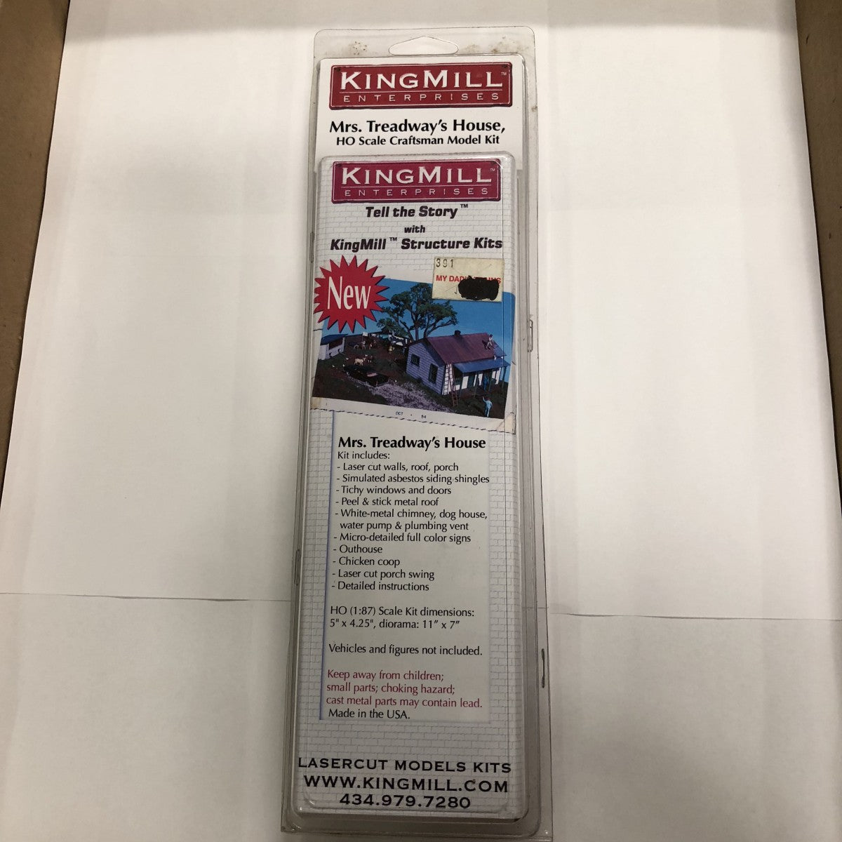 KingMill Enterprises Mrs. Treadway's House HO Scale Craftsman Model Kit