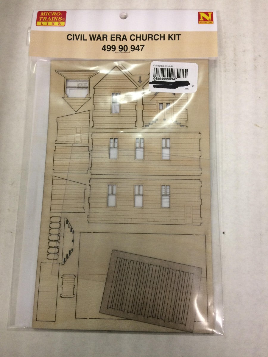 Micro-Trains 49990947 N Civil War Era Church Laser Wood Kit