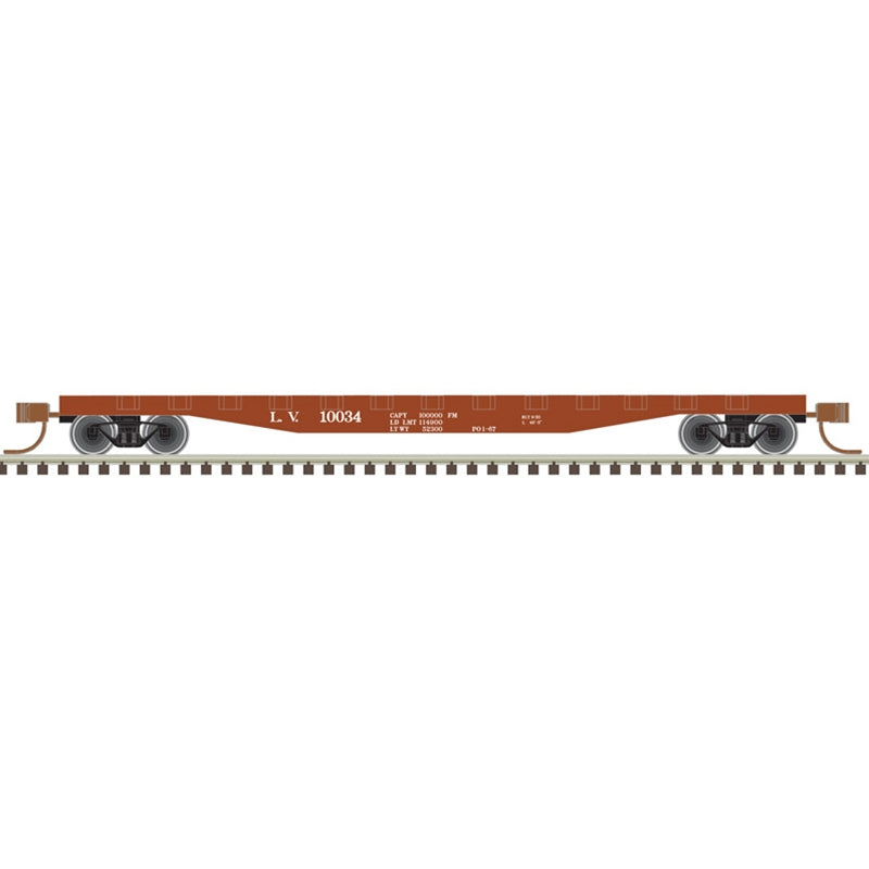 Atlas 50005565 N Lehigh Valley Trainman Flatcar with Stakes #10048
