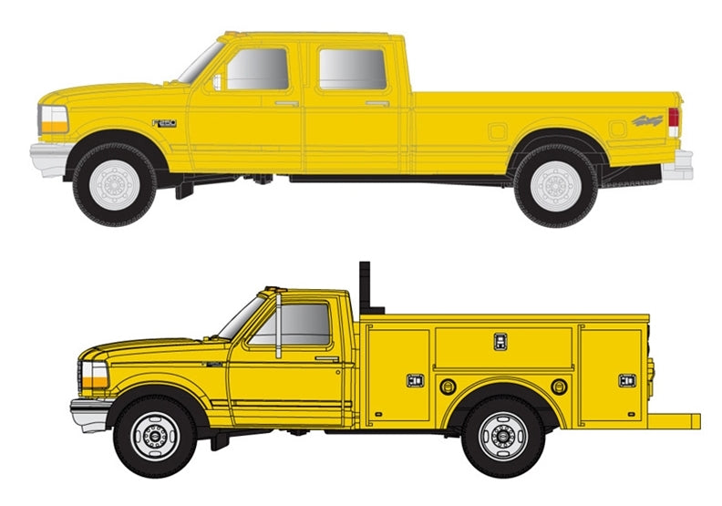Atlas 60000150 N Safety Yellow 1992 Ford F-250/F-350 Pickup Truck (Set of 2)