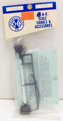NJ International 3050 HO/N And O Scale Signal 3-Light Hooded Target 12-14 V