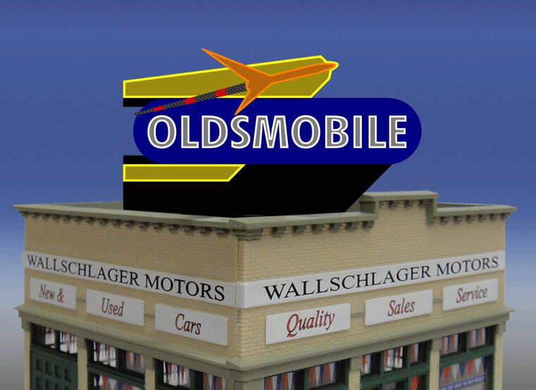 Miller Engineering 882801 HO/O Oldsmobile Rocket Large Animated Billboard