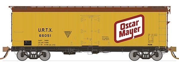 Rapido Trains 121058 HO Oscar Mayer GARX 37' Meat Reefer (Set of 4)