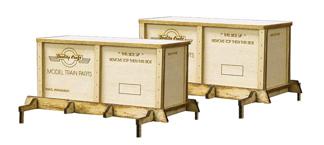 Weaver P777 O 1 Pair of Wood Crates W/Weaver Logo for Weaver 40' Flatcar