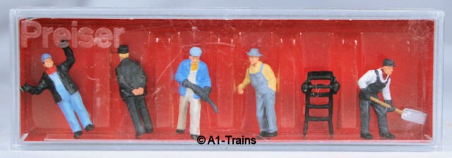 Preiser 00017 HO Railway Personnel Figures (Set of 6)
