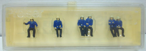 Preiser 14207 HO Seated Firemen Figures (Set of 6)