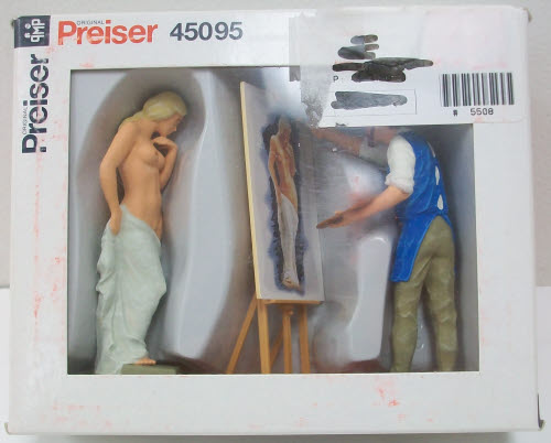 Preiser 45095 G Artist With Nude Model Figures