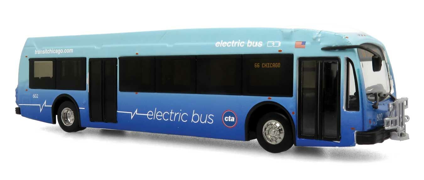 Iconic Replicas 870336 HO Chicago Transit Authority CTA Proterra ZX-5 Bus