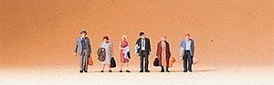 Preiser 88535 Z Standing Passengers Waiting w/Bags Figures (Set of 6)