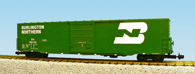 USA Trains 19406A G Burlington Northern 60' Single Door Steel Boxcar #355146