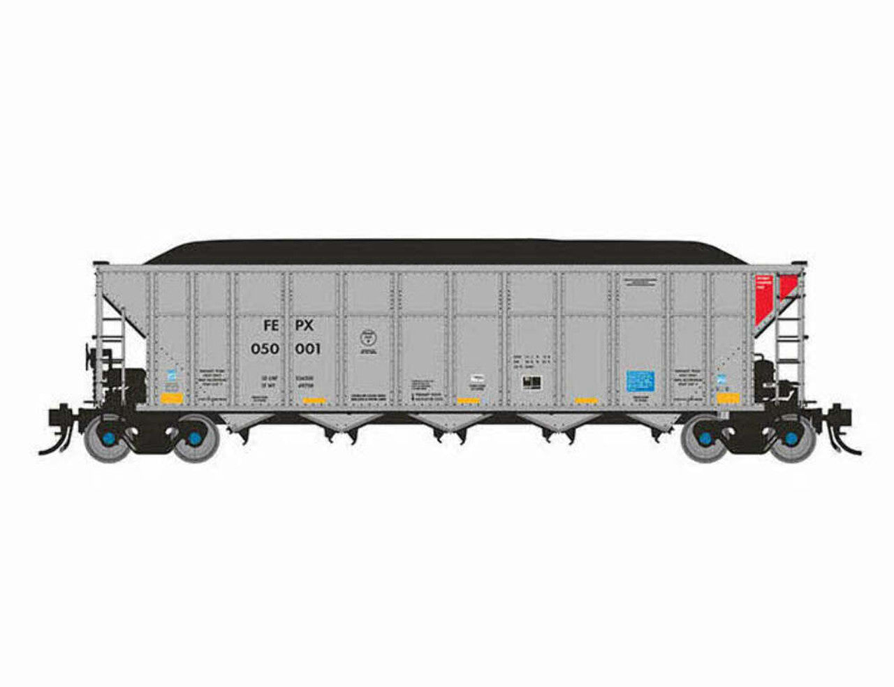 Rapido Trains 169035 HO FEPX Autoflood III RD Coal Hopper #1 (Pack of 6)