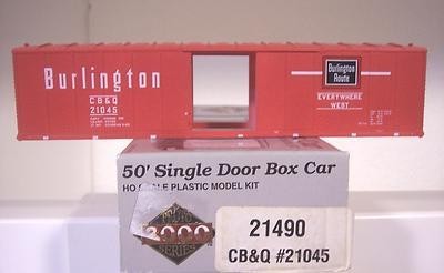Proto 2000 21490 HO CBQ 50’ Single Door Box Car #21045 (Chinese Red)