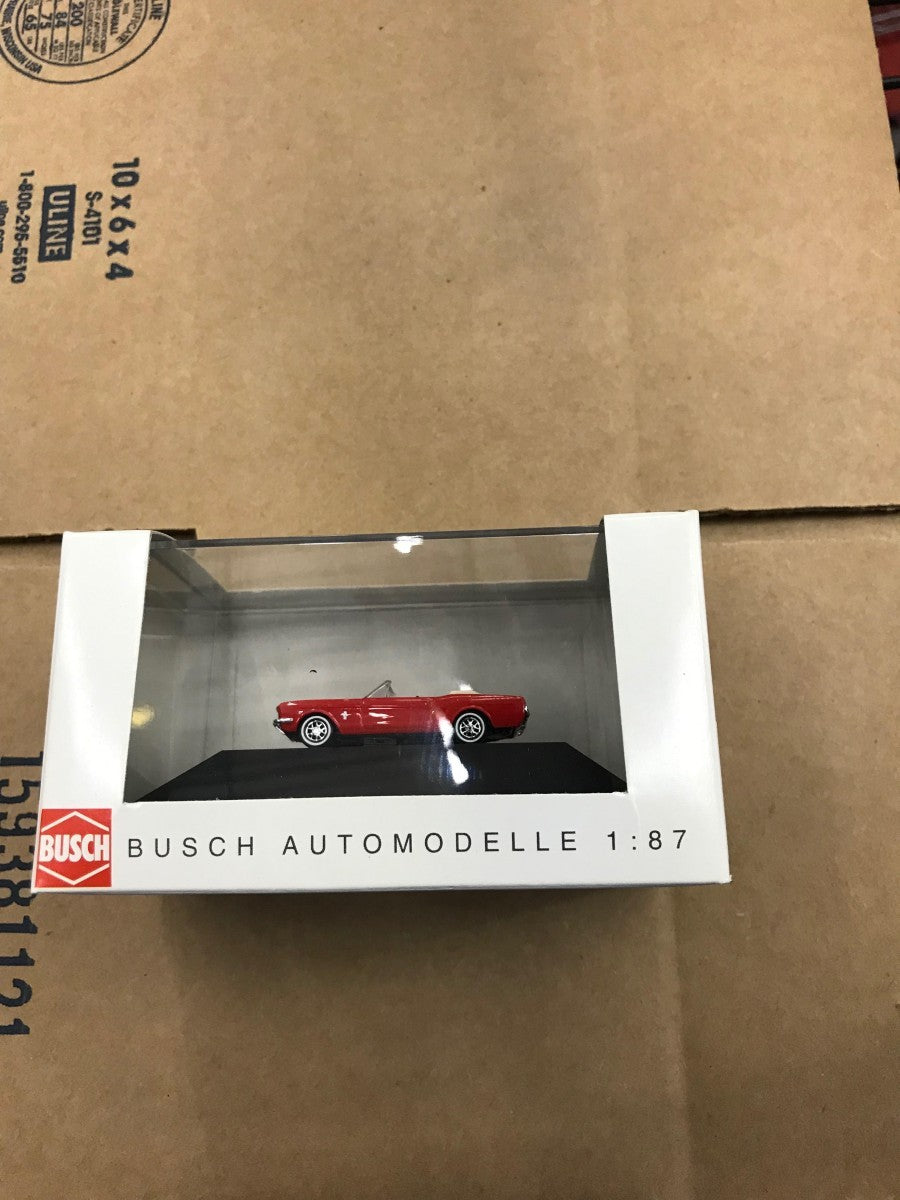 Busch 47502 HO 1964 Ford Mustang Convertible Red Cabrio