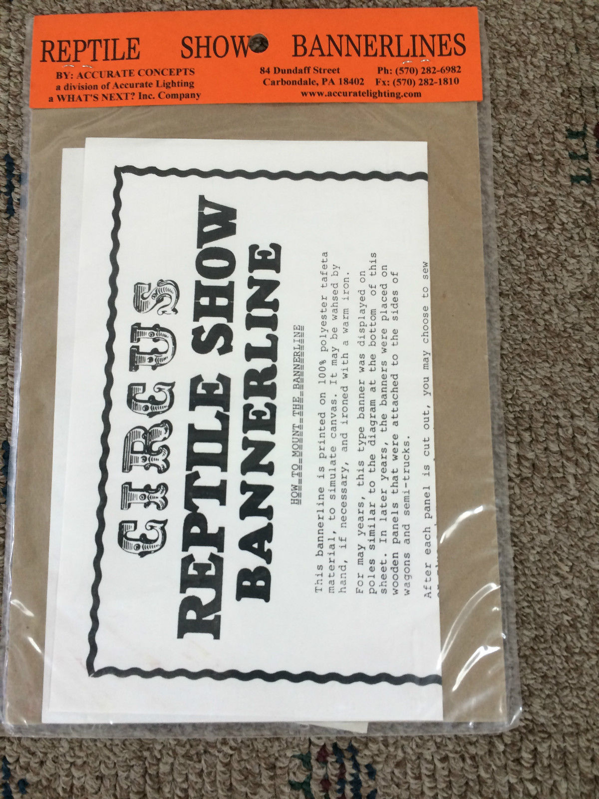 Accurate Designs 982 HO Reptile Show Bannerlines