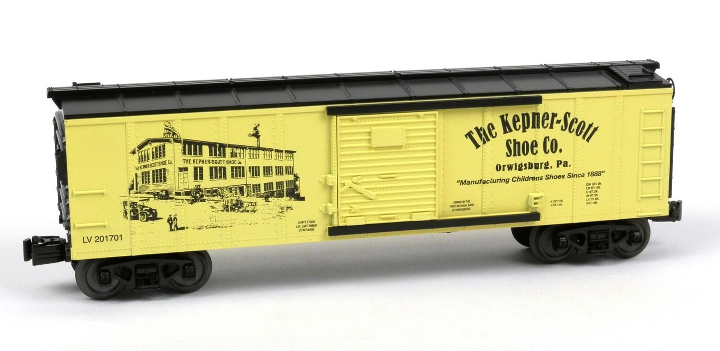 MTH 30-74922 O Lehigh Valley Kepner-Scott - Frantz & Son Boxcar #LV201701