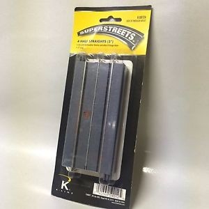 K-Line K-0812A O SuperStreets 5" Half Straight Track Sections (Pack of 4)