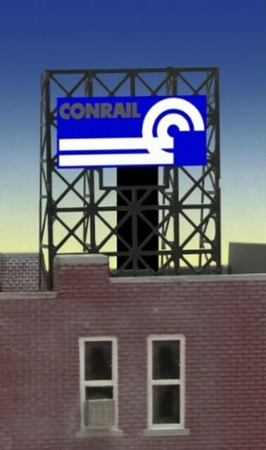 Miller Engineering 339105 N/Z Conrail Flashing Neon Rooftop Billboard
