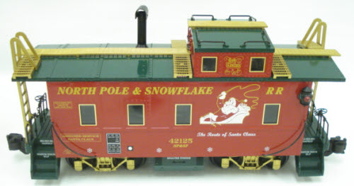 Aristo-Craft 42125 Christmas Steel Long Caboose (Metal Wheels)