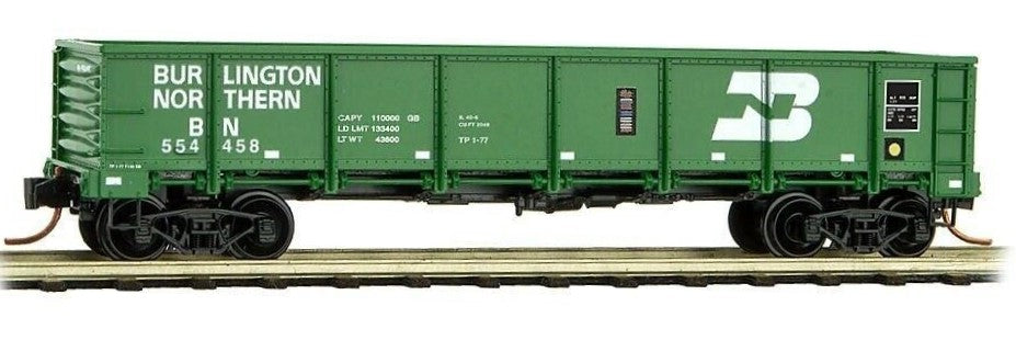 Micro-Trains 08300120 N Burlighton Northern 40' Drop Bottom Gondola #554458