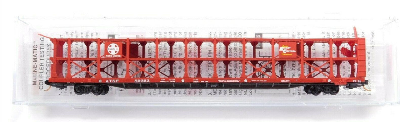 Micro-Trains 11200052 N ATSF 89' Tri-Level Open Autorack #89363 Freight Car