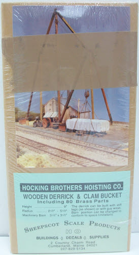 Sheepscot Scale Products 1063 HO Wooden Derrick & Clam Bucket Building Kit