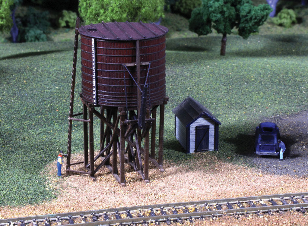 American Model Builders 626 N Water Tank with Pump House Laser-Cut Wood Kit
