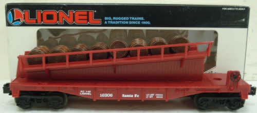 Lionel 6-16306 Santa Fe Barrel Ramp Car