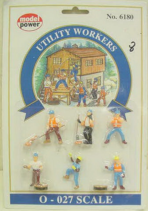 Model Power 6180 O Scale Utility Workers Figure (Set of 6)
