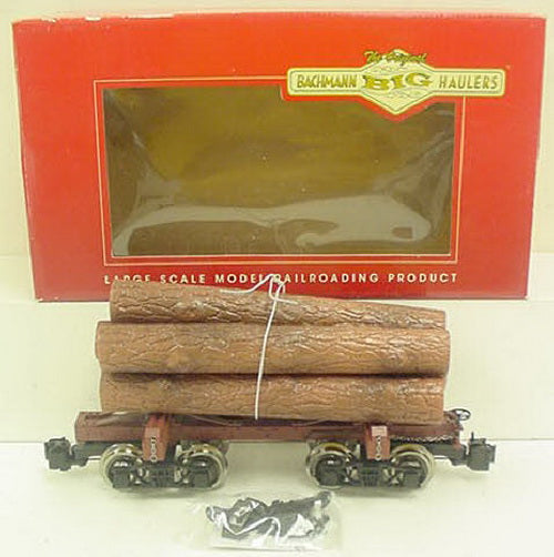 Bachmann 98490 G Scale Skeleton Log Car with Log Load (Metal Wheels)