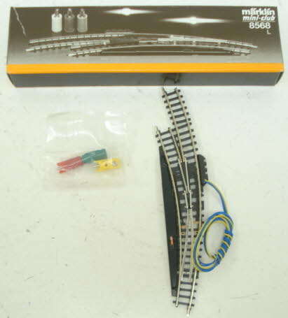 Marklin 8568 Z 7-11/16" 30° Electric Left Curved Switch Turnout