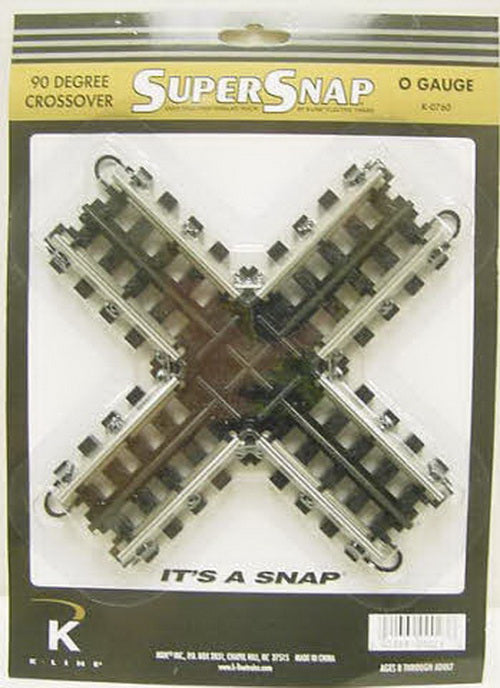 K-Line K-0760 O Gauge SuperSnap 90 Degree Crossover