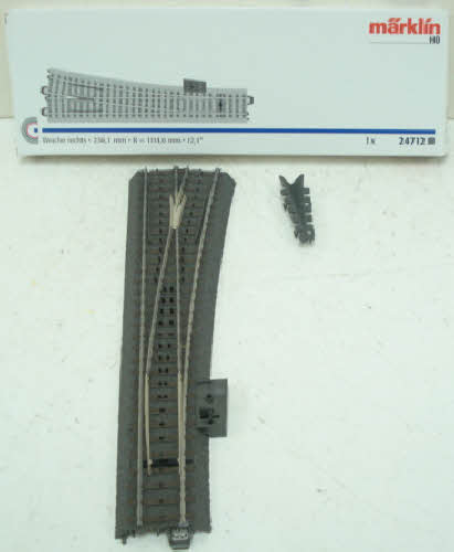 Marklin 24712 HO Right Hand Wide Radius C 2-Way Switch Turnout