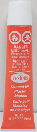 Testors 3501X Plastic Models Cement - 5/8 oz. Tube